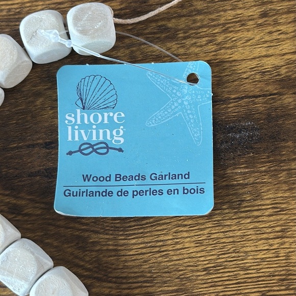 NWT Shore Living Wood Beads Garland - Picture 2 of 3